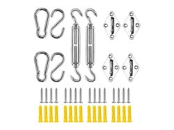 Kit De Herrajes De Acero Inoxidable 304 Para Toldos, Con Ganchos En S Y Fijaciones M6.