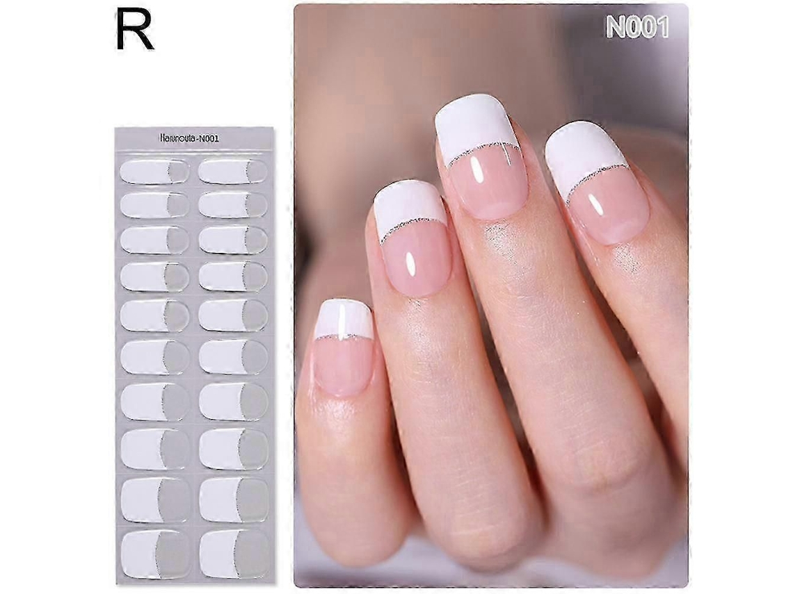 20 Pieces Semi cured Nail Gel Stickers, Uv Lamp Required 25 26 GOKOCO