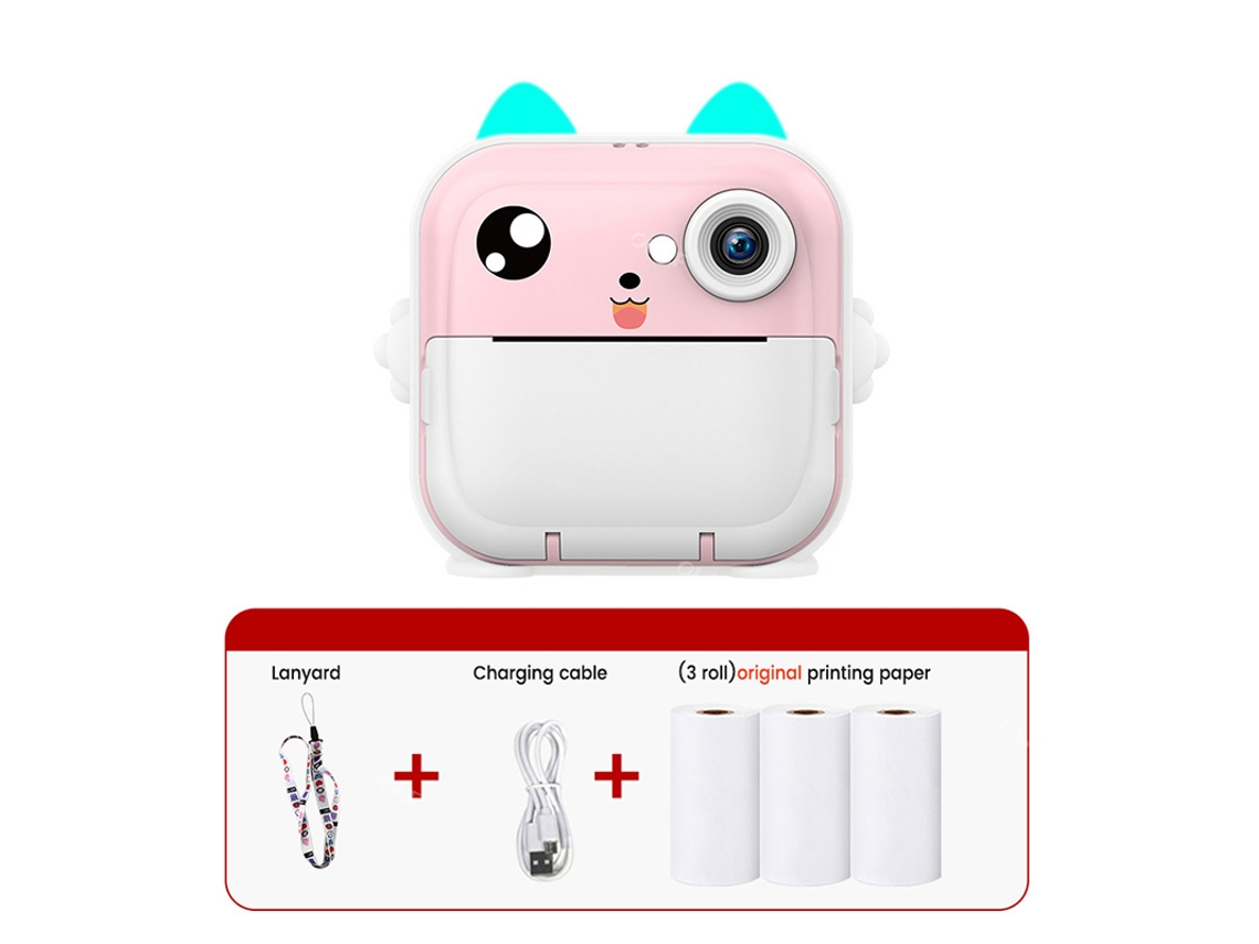 Mini Impressora Para Crianças Câmera De Impressão Instantânea Para Crianças Vídeo Fotografia Câmera Digital Brinquedos Impressora Térmica Hd GERTIZ