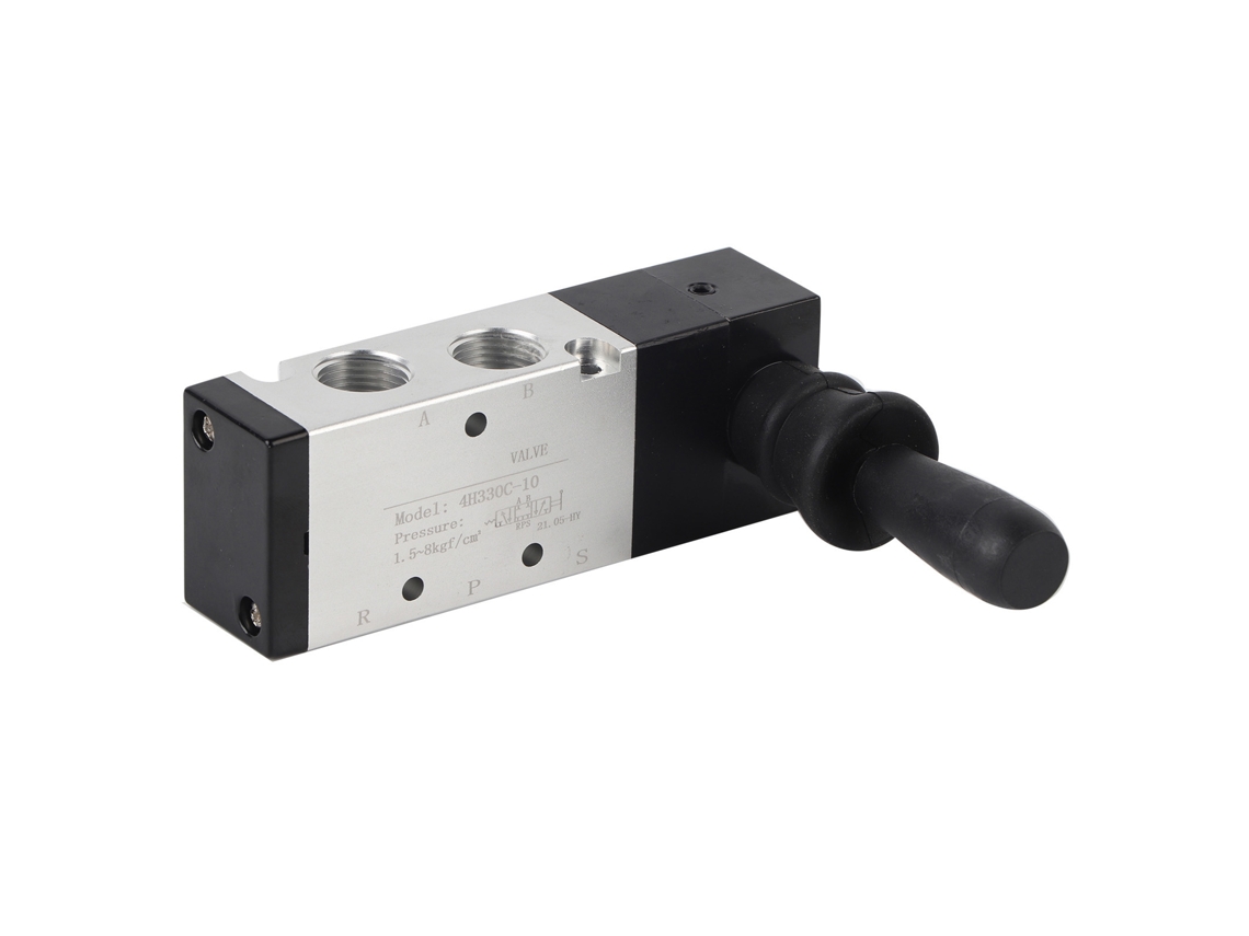 Válvula Neumática De Control Manual De 5 Puertos 3 Posiciones Palanca Manual 0~0.8mpa (4h330c-10)