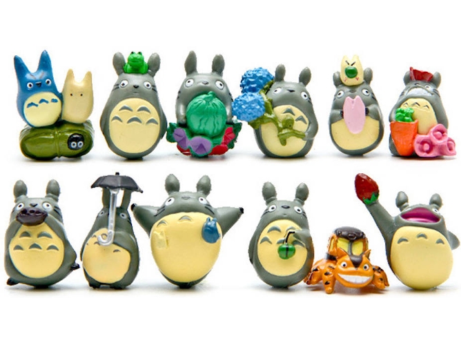 12 Figuras EASTVAPS Miyazaki Totoro Micro Bonsai