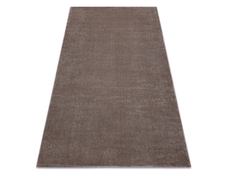 Alfombra Soft 2485 T70 55 Llanura Color Sólido Beige Obscuro (80 x 150 cm)