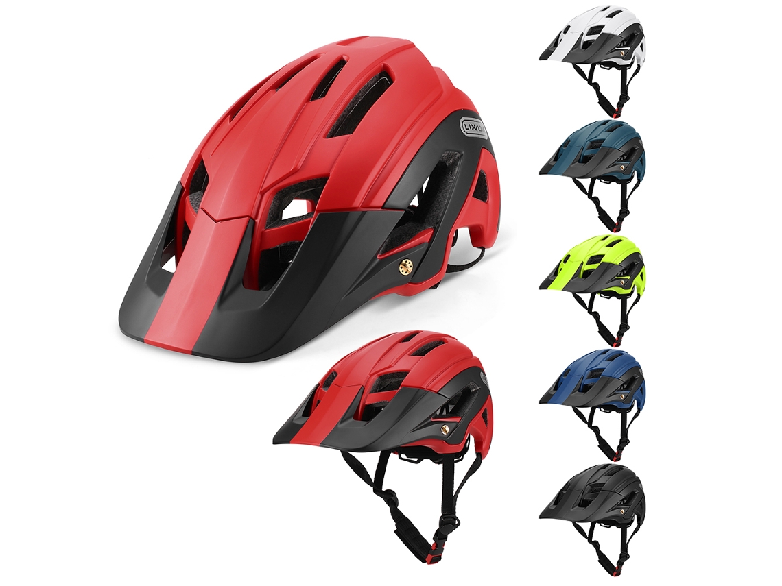Casco Ligero Para Bicicleta Con Visor Desmontable 16 Aberturas Casco De Seguridad Para Montaña Y Carretera Adultos
