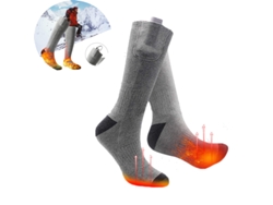 Calcetines calefactables eléctricos para mujer, recargables y con batería para aventuras al aire libre, con niveles de calor ajustables, Element D