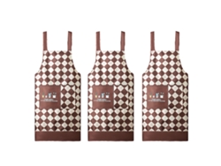 3 nuevos delantales impermeables y resistentes al aceite para la cocina del hogar con cinturón para el trabajo en restaurantes