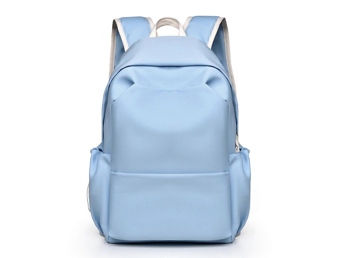 Mochila multifuncional de gran capacidad, mochila informal para la escuela, viajes y trabajo, azul claro.