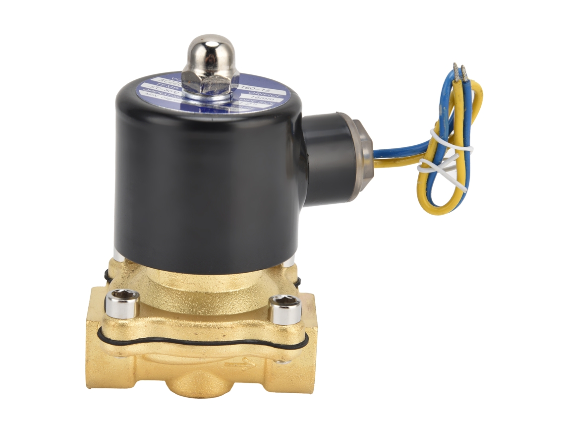 Válvula Solenoide De Latón De Diafragma Normalmente Cerrado, Eléctrica G1/2 Ac220v Para Agua, Aire Y Gas.