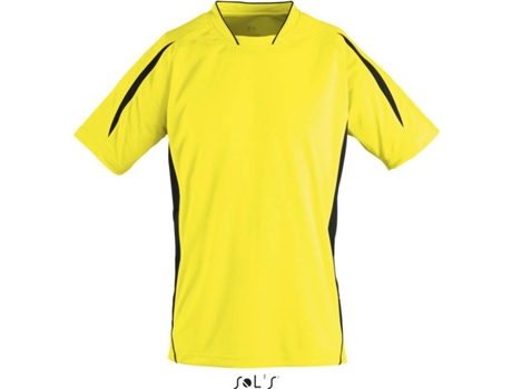 Camiseta de Niños para Fútbol SOLS Maracana Ssl Amarillo (6 años)