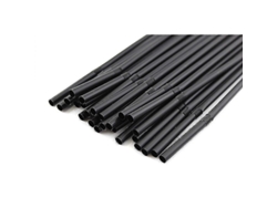 100 Pajitas Flexibles De Plástico Negro Para Bodas Y Fiestas, 210 Mm, 100% Aptas Para Uso Alimentario.