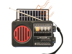 Radio De Manivela | Alimentada Por Energía Solar | Lámpara Led Recargable Por Usb/solar