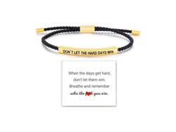 Pulseras para mujer y hombre, pulsera ajustable tejida a mano (No dejes que los días difíciles te venzan) Spqment