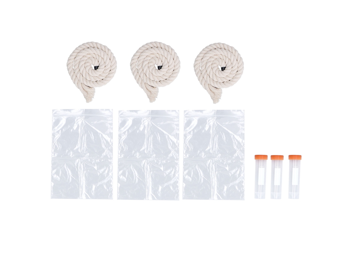 3 Juegos De Cuerdas Para La Toma De Muestras De Saliva De Cerdo Para La Detección De La Peste Porcina Con Kit Práctico Completo