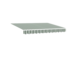 Maison Exclusive - Toldo Retráctil Verde Y Blanco 300 X 250 X 165 Cm Tela Y Metal
