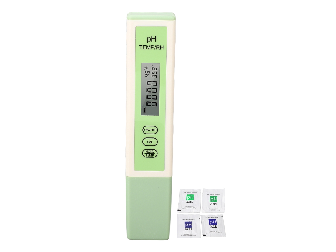 Kit Medidor De Ph De Alta Precisión Para Agua Potable Con Lápiz Digital Y 4 Polvos De Solución Tampón.