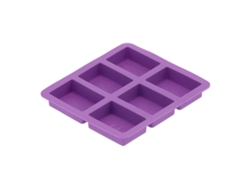Molde De Silicona Para Jabón Y Pasteles 6-celdas Patrón Original Rectangular Para Panadería Casera