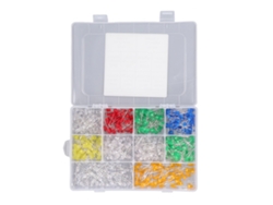 Kit De 500 Diodos Led De 5 Mm: Blanco Cálido, Rojo, Verde, Azul, Amarillo, Rosa, Morado, Naranja Y Uv, Con Caja.