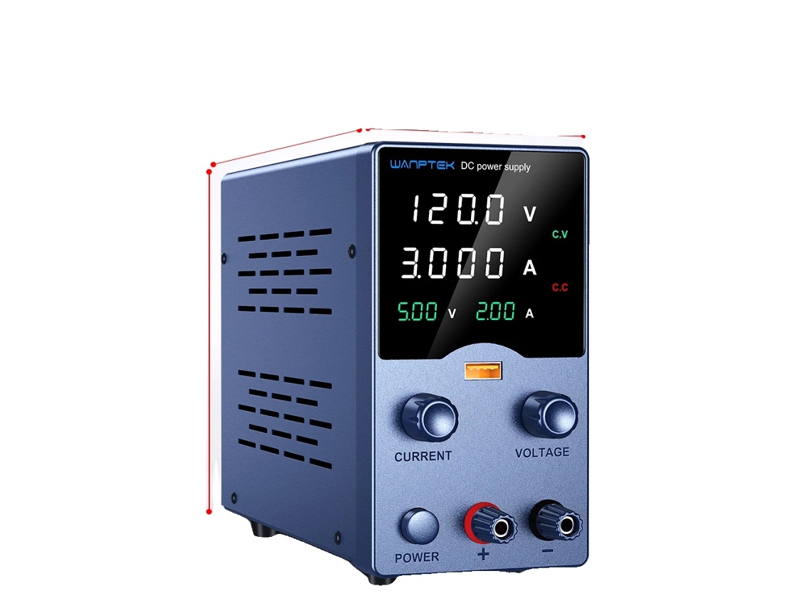 Fuente de alimentación de laboratorio, potencia de salida: 360 W, voltaje ajustable: 120 V, salida USB: 18 W, Ga1203L, 120 V, 3 A, OEM