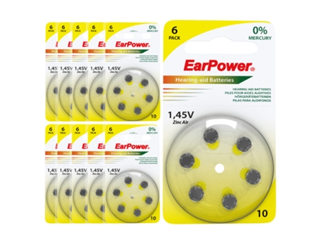 Pilas Para Audfonos Earpower A10 10 Obleas