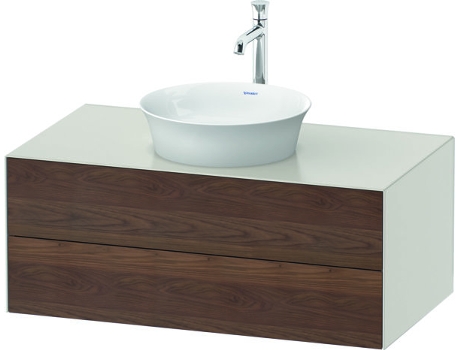 DURAVIT Tulip blanco, mueble de baño de pared, ancho 1000 x fondo 550mm, con 2 cajones, con tecnología Tip-on, WT49860