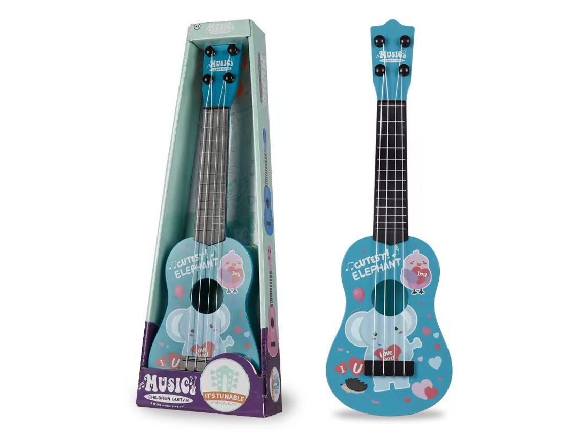 Mini ukelele clásico Eifson de 4 cuerdas para niños (forma de elefante) (16,4 pulgadas)