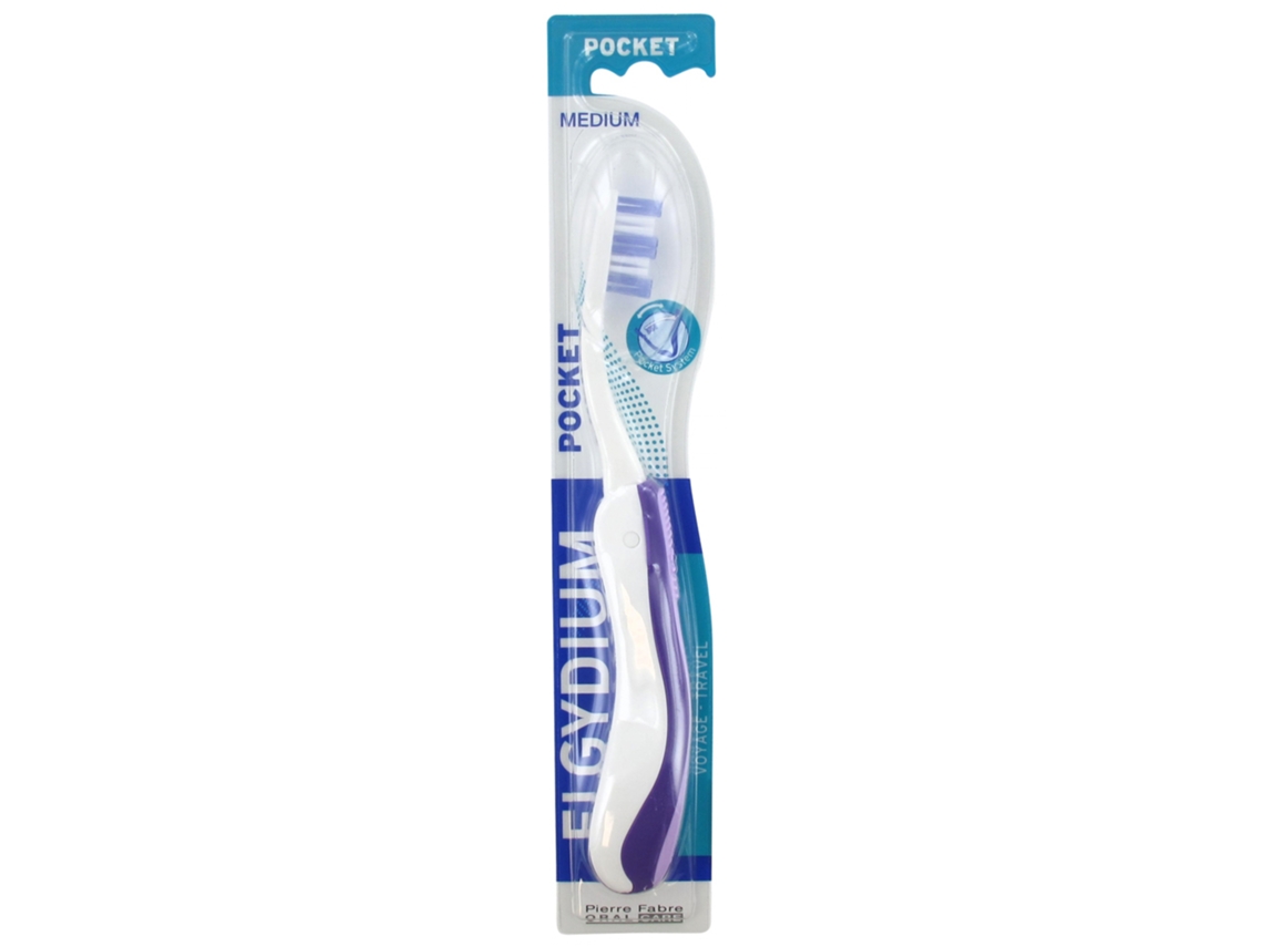 Cepillo de Dientes de Bolsillo Mediano Color: Blanco ELGYDIUM