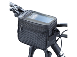 Bolsa para manillar de bicicleta con pantalla táctil - Cesta delantera impermeable para bicicleta Paquete de almacenamiento de accesorios pa IKIKSO