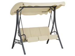 Columpio BELIANI Garbo de Poliéster Beige 185x112x184