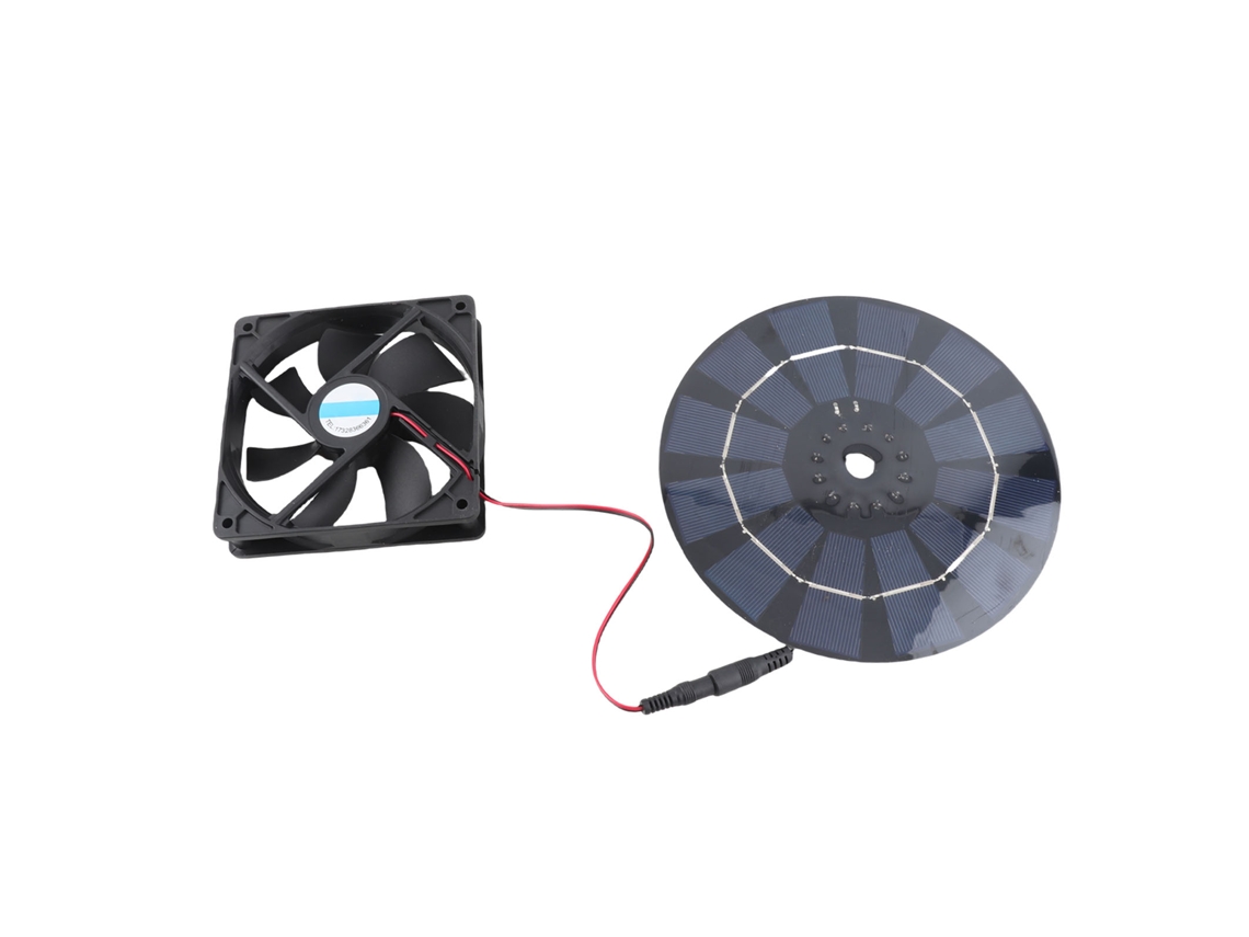 Kit De Ventilador Extractor Solar De 10 W Con Panel Monocristalino Para Casetas De Mascotas, Gallineros, Caravanas E Invernaderos.