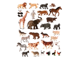 Figuras Animales Granja Y Salvajes 30 Unidades MINILAND