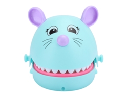 Brinquedo interativo Rebe para morder os dedos, em formato de ratinho, para pais e filhos - Diversão garantida - Azul