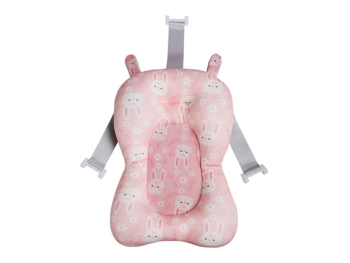 Omni-cojín De Baño Para Bebé Flotante Antideslizante Ajustable Respirable Red Almohada De Baño Infantil Rosa