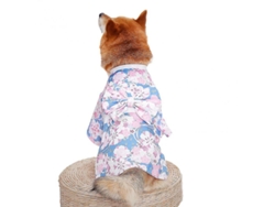 Kimono para mascotas estilo japonés 2026 con lazo, malla de dos patas, disfraz de fiesta para gatos y gatitos, Hvf 1 Azul