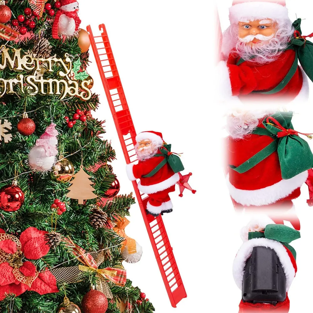 Nuevo Papá Noel musical subiendo escaleras mecánicasvayotoy