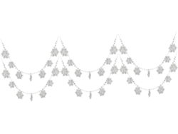 3 Juegos De Guirnaldas De Decoración De Árboles De Navidad Con Copos De Nieve, Adornos De Wonderland Two