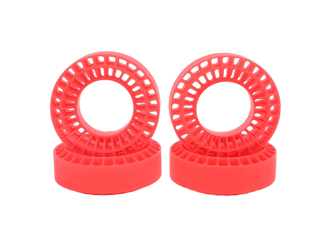 4 Insertos De Silicona Para Neumáticos Rc De 1 Pulgada, Accesorios Para Coches Rc Crawler A Escala 1/10, Color Rojo.