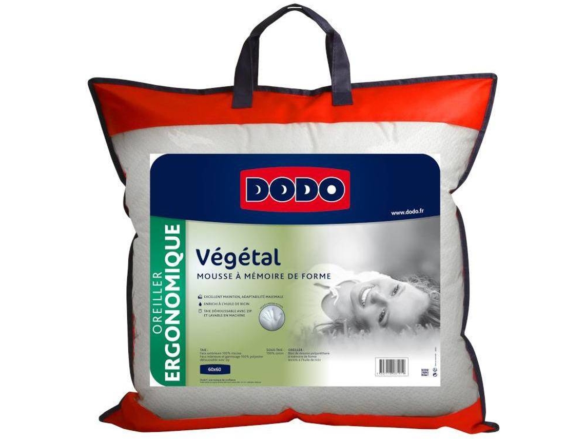 Almohada Ergonómica con Memoria Forma Vegetal 60X60 DODO Dodo (Blanco - 60x60x5 cm)