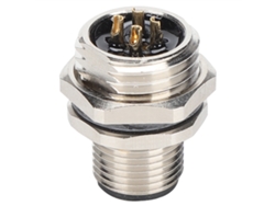 Conector M12 Ip67 Impermeable Para Montaje En Panel, Adaptador De Enchufe De 4 Pines.