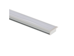 Perfil de Suelo de Aluminio Transitable para Tiras LED hasta 12 mm Aluminio 2 M Blanco Translúcido