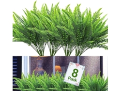 XYVONA 8pcs Flores Artificiais Para Exterior, Plantas Resistentes Ao Uv, Folhas De Corn Flower, Decoração Para Jardim, Cozinha, Escritório.