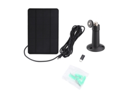 Panel solar para cámara de seguridad (4 W, 5 V, USB C, IP65, resistente al agua)