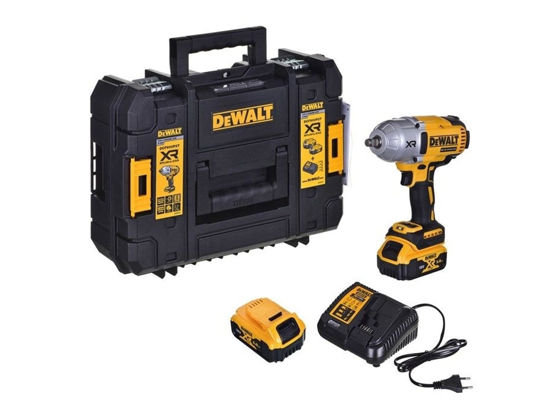 Llave Brushless ½” Xr 18V 1396 Nm 2 Baterías 5 0 Ah Cargador Dcf900P2T-Qw DEWALT