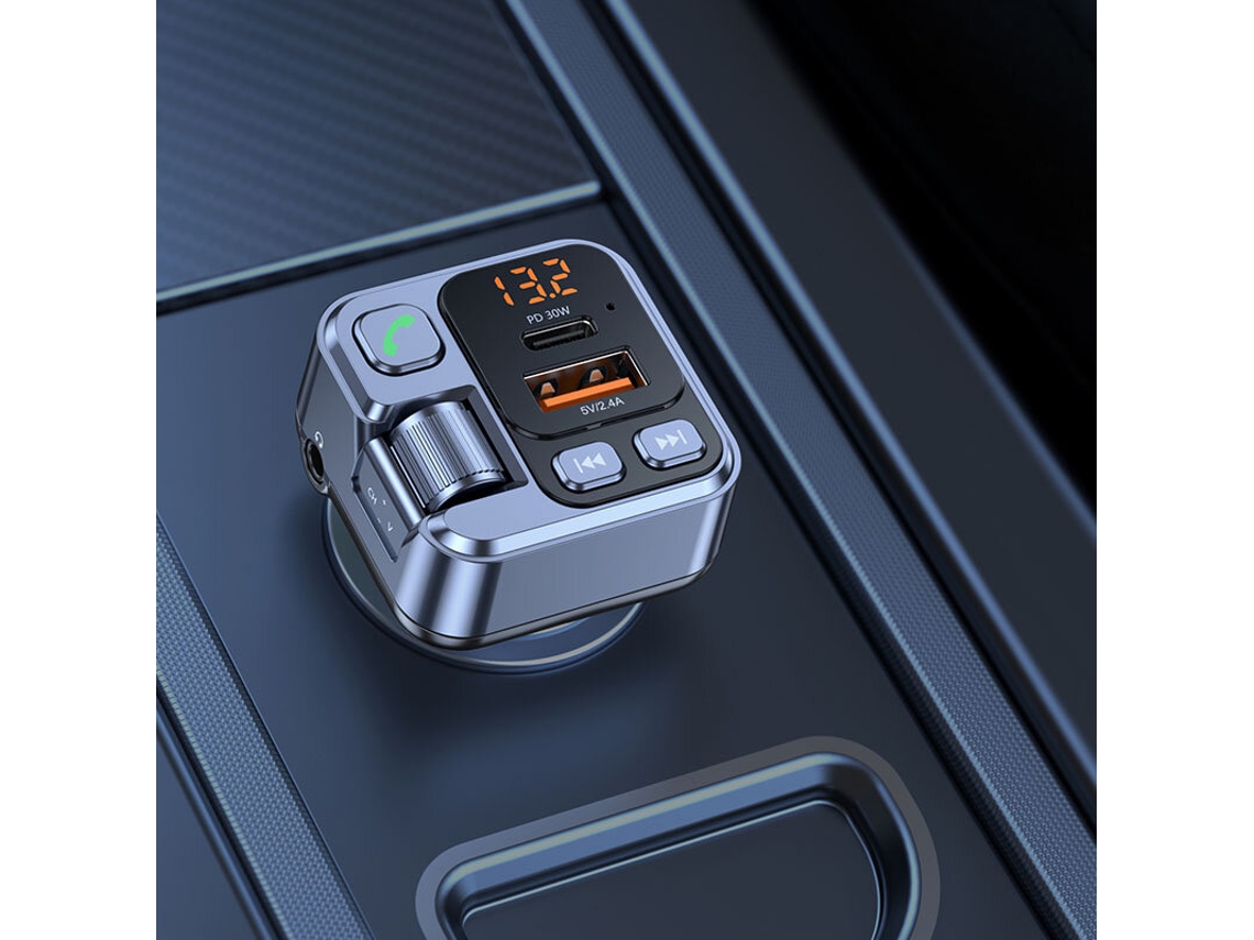 Receptor MP3 Bluetooth 5.1 para coche, reproductor de música multifunción PD30W, 5 V/2,4 A, manos libres con adaptador de carga USB
