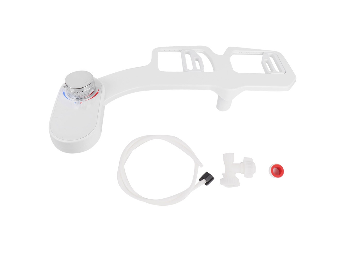 Asiento de inodoro inteligente con bidé, sin electricidad, con rociador de agua y boquillas dobles para limpieza Aiailikill