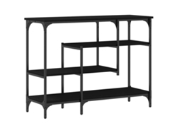 Maison Exclusive - Mesa Consola Con Estante Roble Negro 100 X 35 X 75 Cm