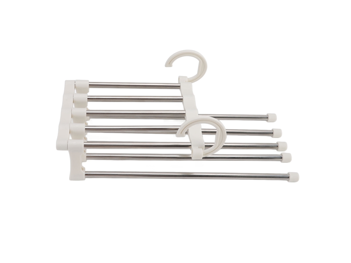 Percha plegable multicapa de acero inoxidable para pantalones