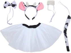 Diadema De Vaca, Orejas, Cola, Accesorios De Disfraz De Animal