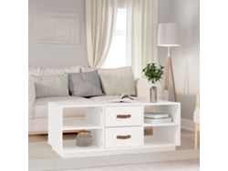 Mesa de Centro Apoyo 100X50X41 cm Pino Macizo Blanco
