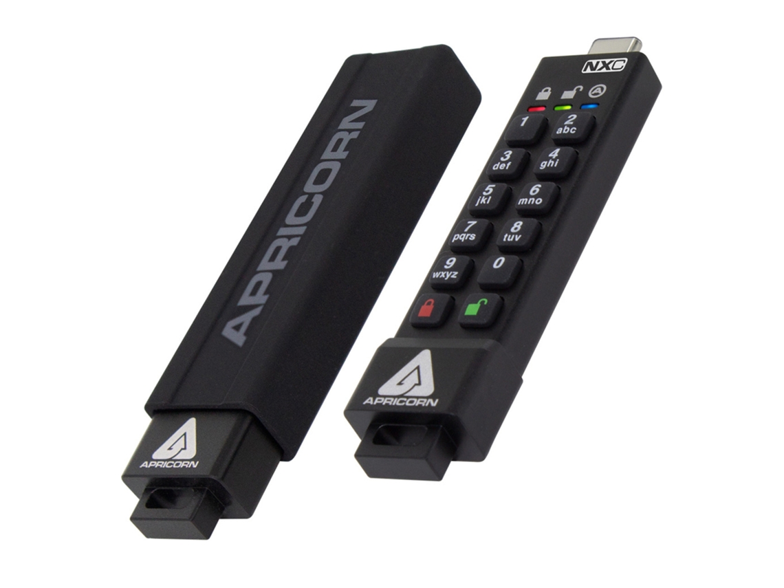 Pen Drive USB Apricorn Aegis Secure Key 3NXC 64 GB USB Type-A 3.2 Gen 1 (3.1 Gen 1) Black