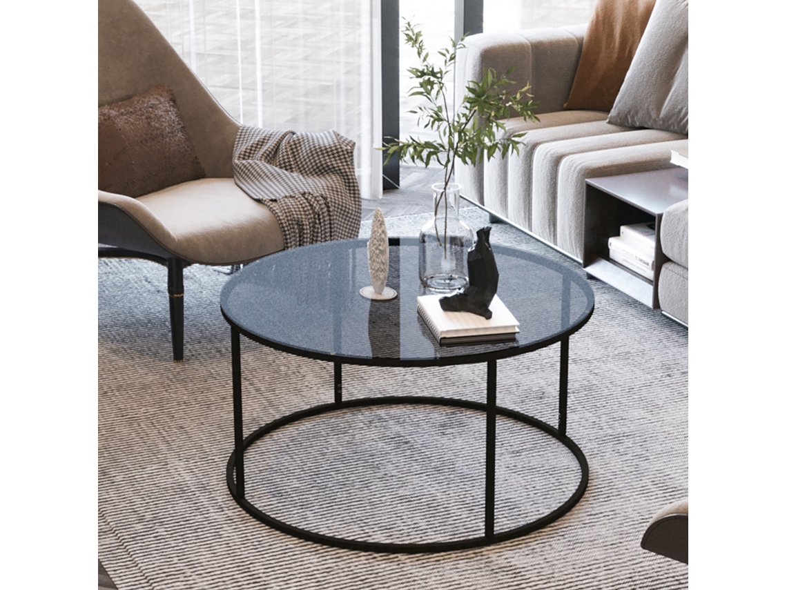 Mesa de Centro [EN.CASA] (Negro - Metal - 45 x 80 cm)