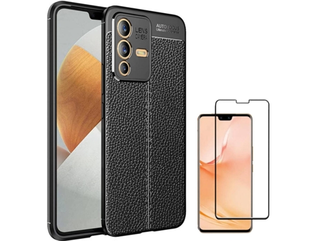 Carcasa + Protector de Pantalla Vivo V23 5G Full Cover 9H Negro